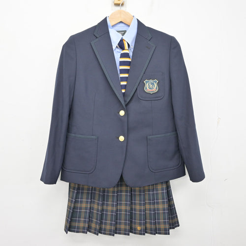 中古】兵庫県 六甲アイランド高等学校 女子制服 4点 (ブレザー 