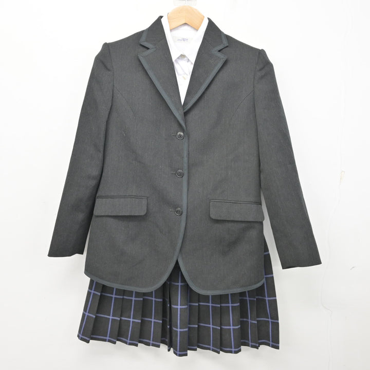 中古】東京都 かえつ有明中学校 女子制服 3点 (ブレザー・シャツ 