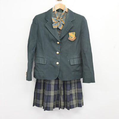 中古】福岡県 西南学院高等学校 女子制服 3点 (ブレザー・スカート 