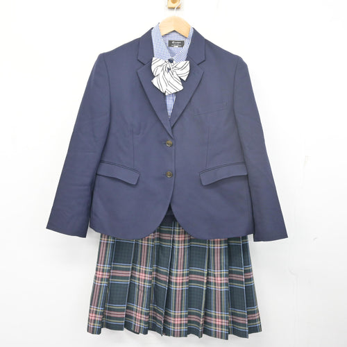 中古】大阪府 南港北中学校 女子制服 3点 (ブレザー・シャツ・スカート 