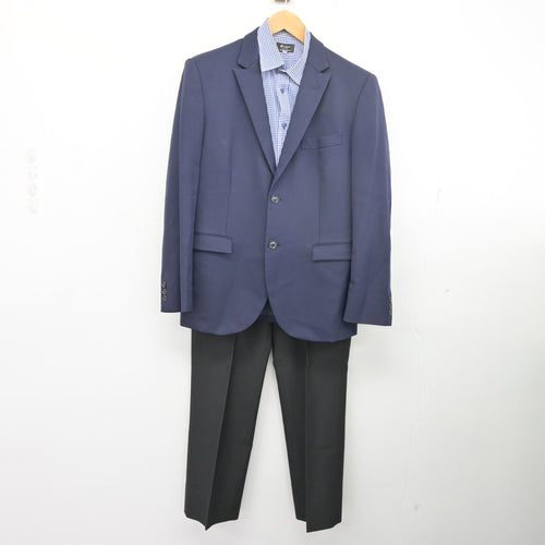 中古】愛知県 福岡中学校 男子制服 2点 (ブレザー・ズボン) sf108641 