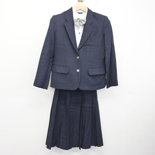 中古】北海道 平岸高等学校 女子制服 4点 (ブレザー・ニット・スカート 