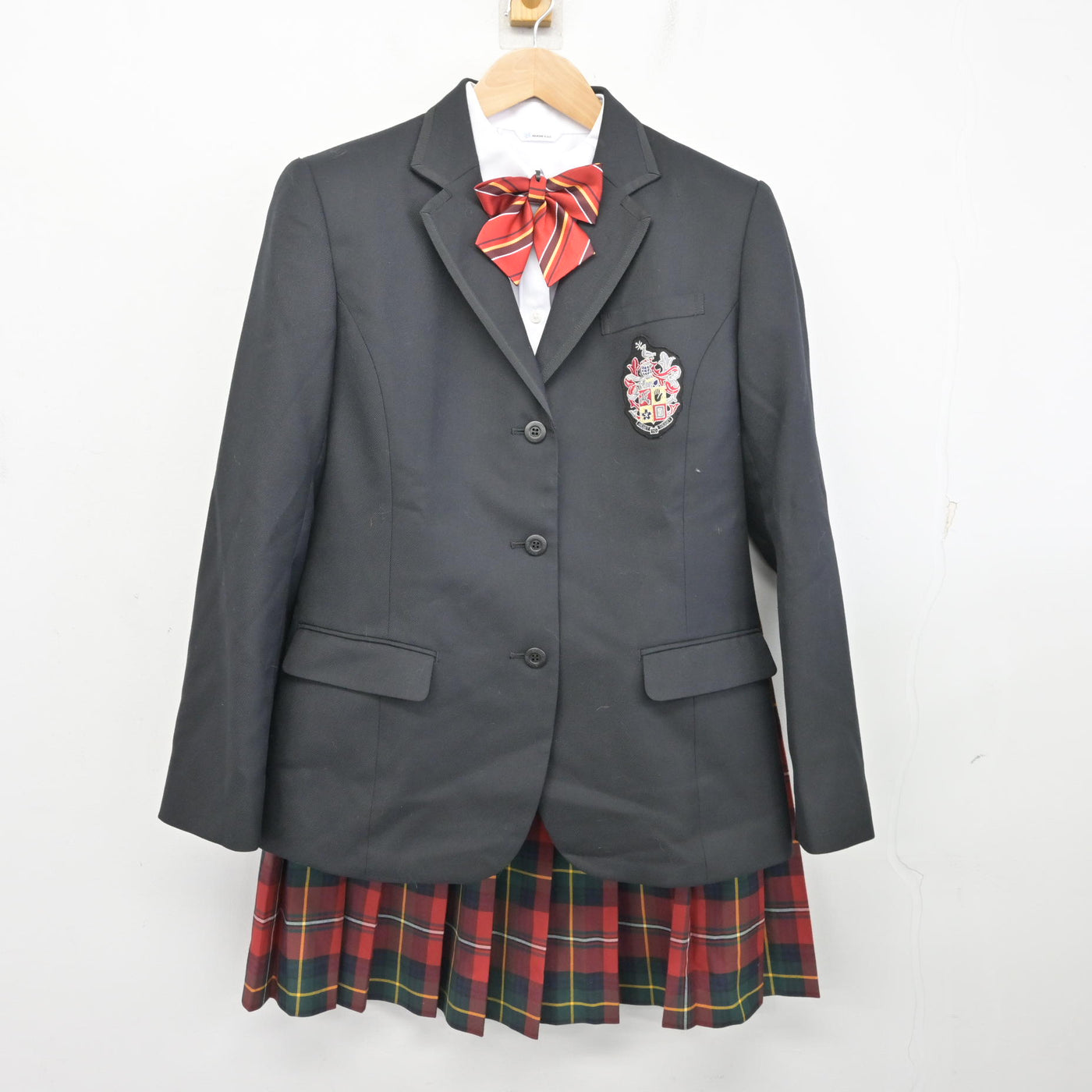 中古】鹿児島県 神村学園高等部 女子制服 4点 (ブレザー・シャツ