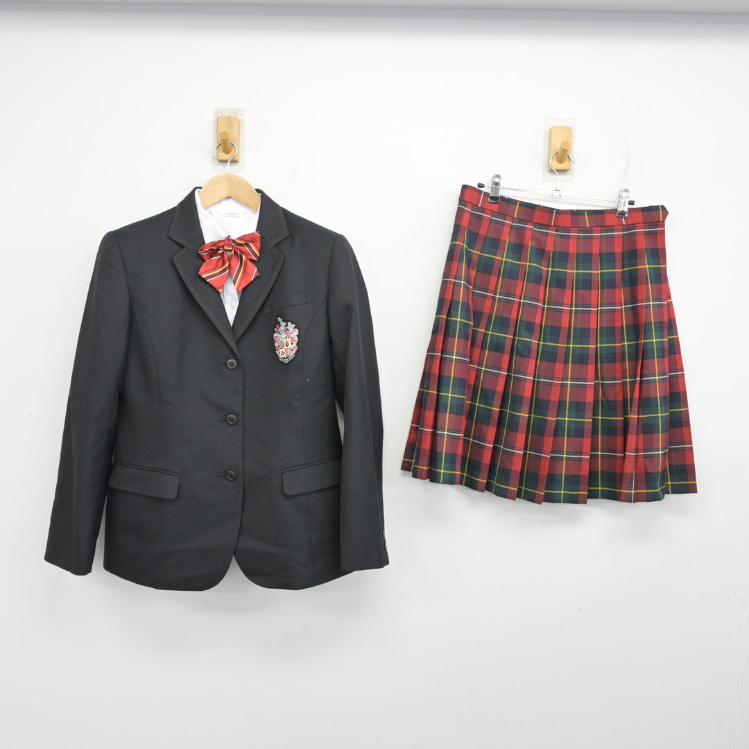 中古】鹿児島県 神村学園高等部 女子制服 4点 (ブレザー・シャツ