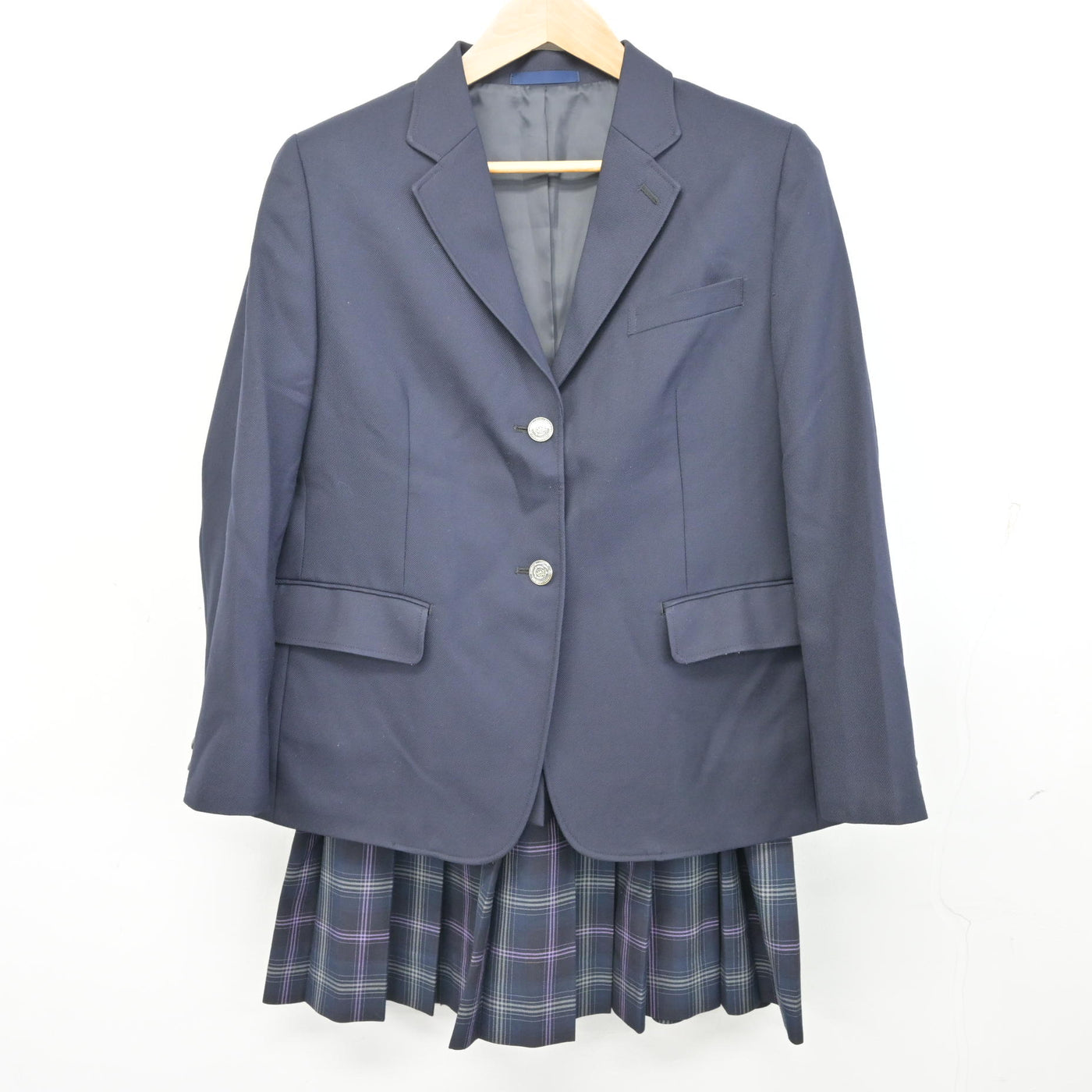 中古】 飛鳥未来高等学校 女子制服 2点 (ブレザー・スカート) sf137028
