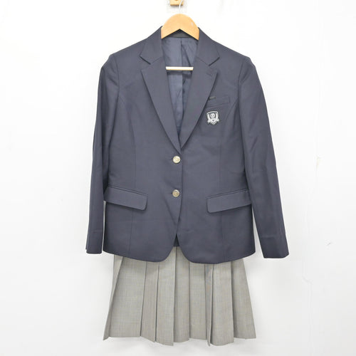 中古】茨城県 竹園高等学校 女子制服 4点 (ブレザー・ニット・スカート