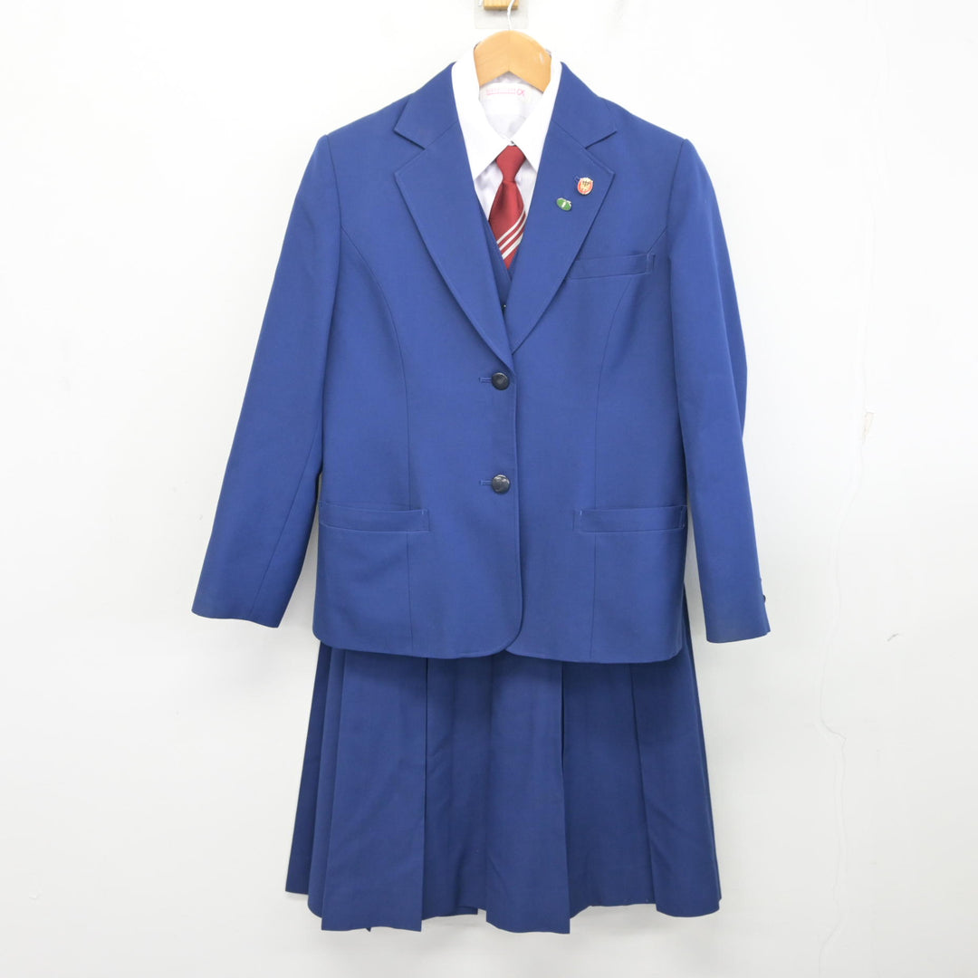 中古】千葉県 習志野市立第七中学校 女子制服 6点 (ブレザー・ベスト 