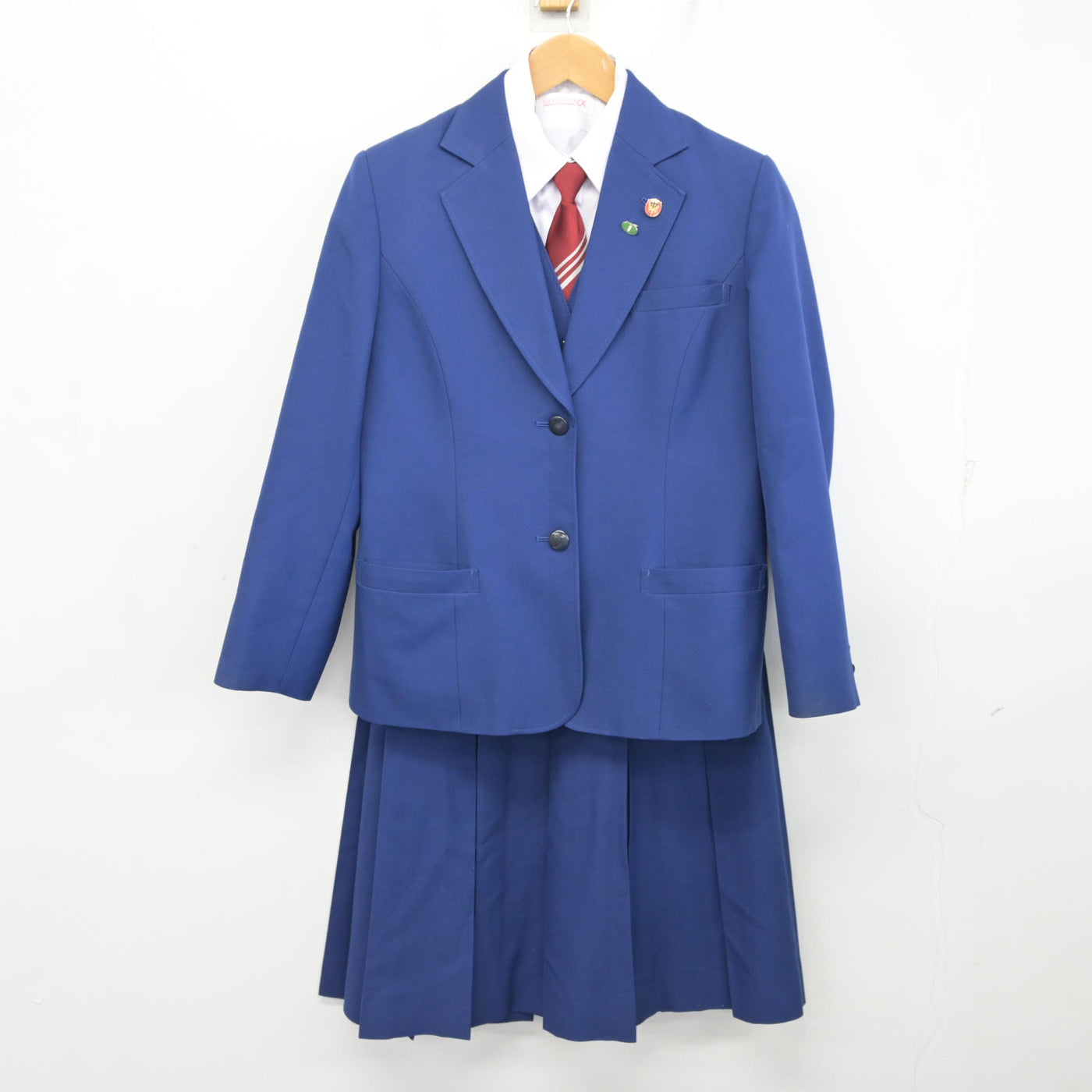 中古】千葉県 習志野市立第七中学校 女子制服 6点 (ブレザー・ベスト 