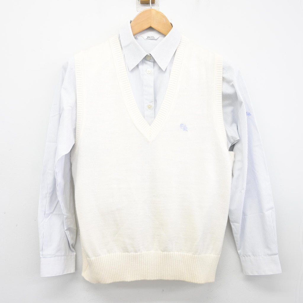 中古】千葉県 千葉経済大学附属高等学校 女子制服 2点 (ニットベスト 