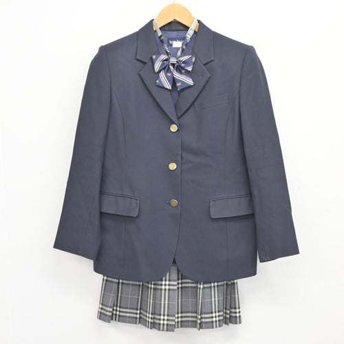 中古】 屋久島おおぞら高等学校 女子制服 3点 (ブレザー・スカート