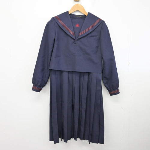 中古】兵庫県 歌敷山中学校 女子制服 3点 (セーラー服・ジャンパー
