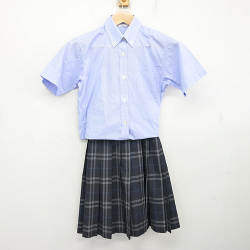 中古】神奈川県 橘学苑高等学校 女子制服 3点 (シャツ・スカート