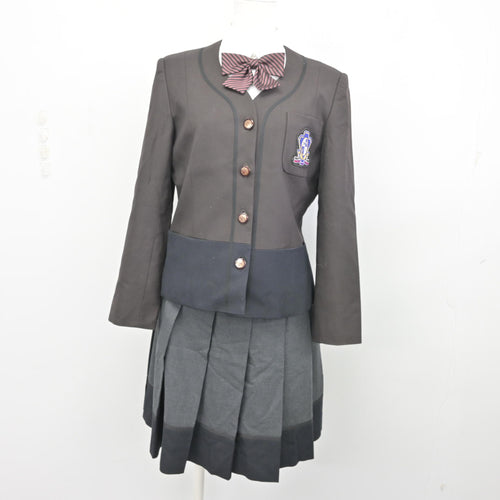 中古】千葉県 佐倉高等学校 女子制服 4点 (ブレザー・ベスト・シャツ