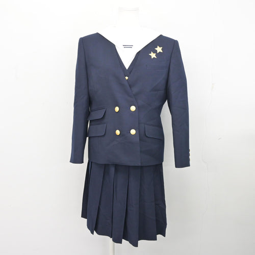 中古】千葉県 佐倉高等学校 女子制服 4点 (ブレザー・ベスト・シャツ