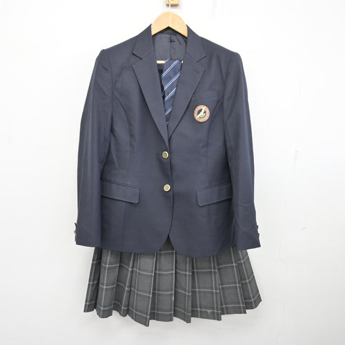 中古】 飛鳥未来きずな高等学校 女子制服 3点 (ニット・シャツ