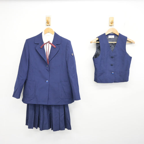 中古】 飛鳥未来きずな高等学校 女子制服 4点 (ブレザー・スカート