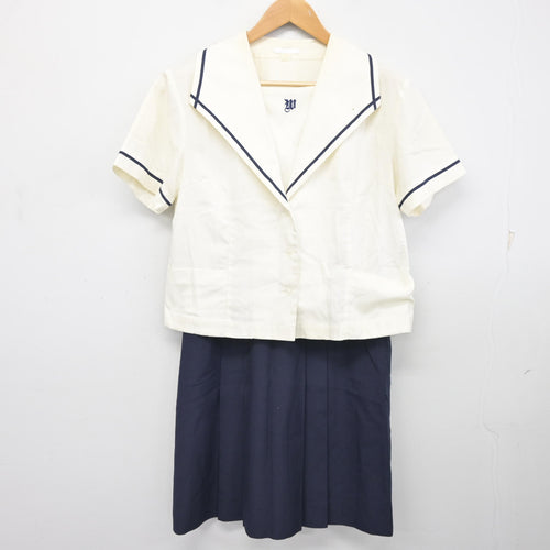 中古】三重県 高田中学校 女子制服 5点 (ブレザー・シャツ・スカート