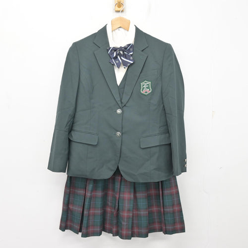 中古】神奈川県 橘学苑高等学校 女子制服 4点 (ブレザー・シャツ