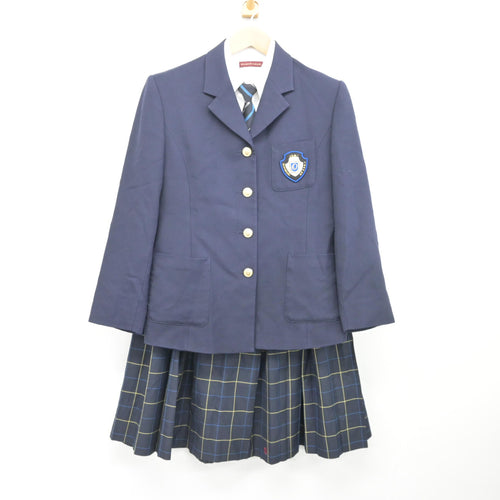 中古】鹿児島県 神村学園高等部 女子制服 4点 (ブレザー・シャツ