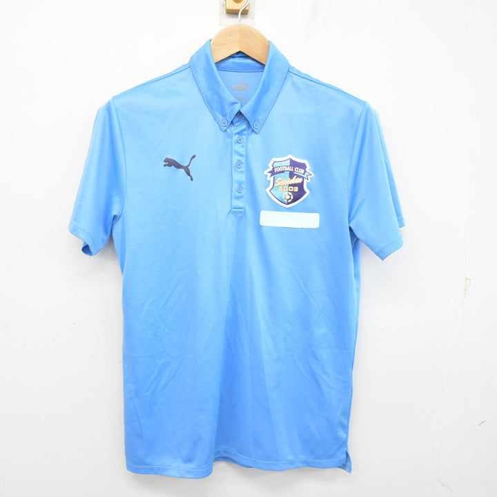 中央学院高校 サッカー部 PENALTY ポロシャツ 移動着 青 白 セット L 中古】愛知県 清林館高等学校/男子サッカー部マネージャー 女子制服 1