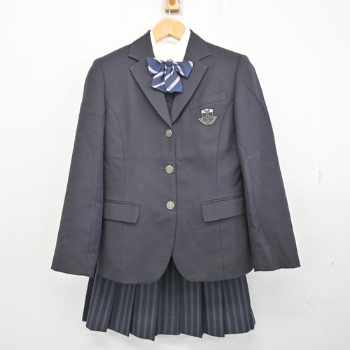 中古】 日本航空大学校 女子制服 4点 (ブレザー・シャツ・スカート