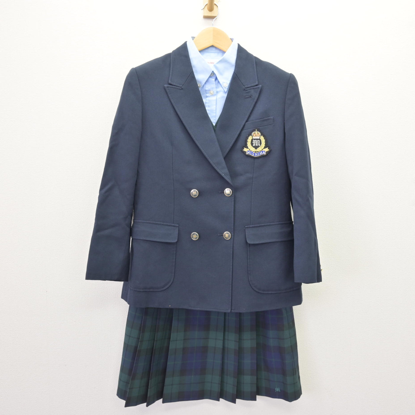 中古 静岡県 三島学園 三島高等学校 女子制服 4点 ブレザー・ベスト・シャツ・スカート sf150258