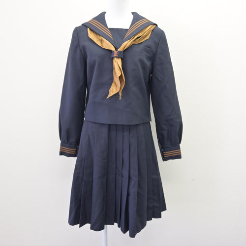 中古】福岡県 福岡市内中学標準服 女子制服 3点 (ブレザー・スカート