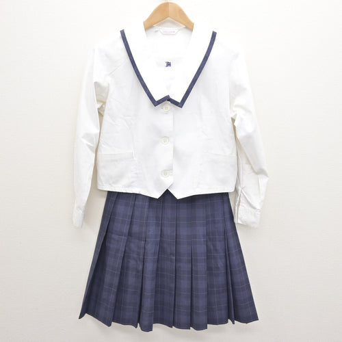 中古】神奈川県 橘学苑高等学校 女子制服 3点 (シャツ・スカート