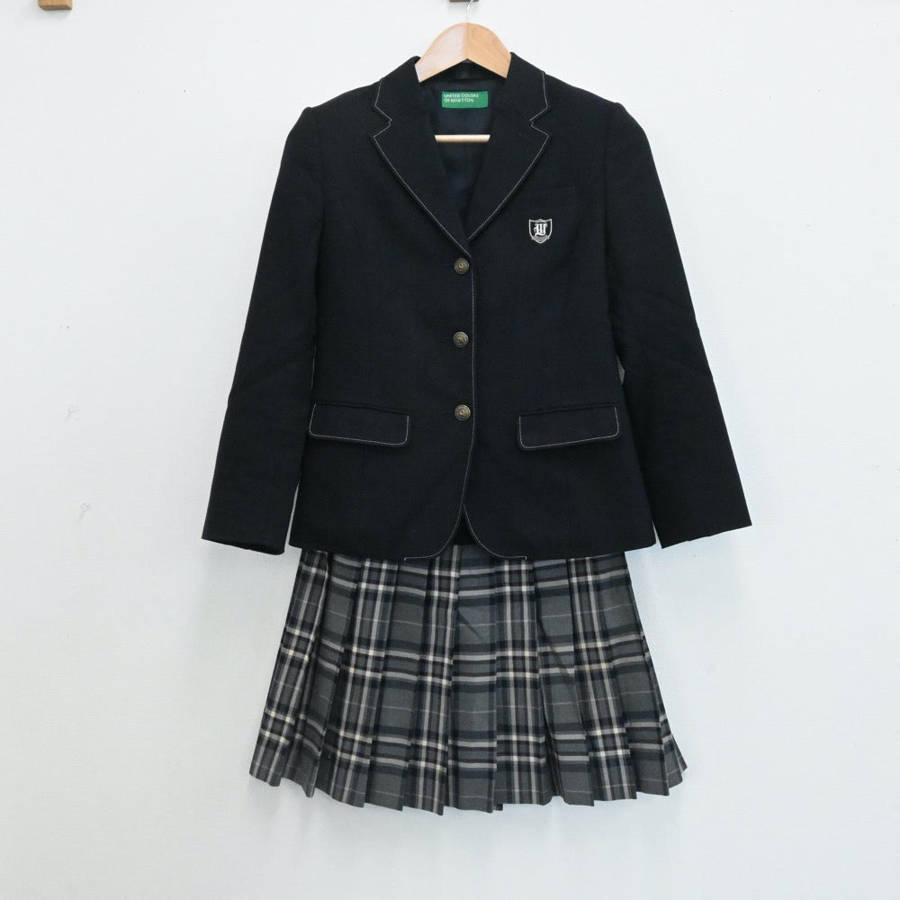 【中古】福岡県 福岡大学附属若葉高校 女子制服 2点（ブレザー・スカート） sf000043