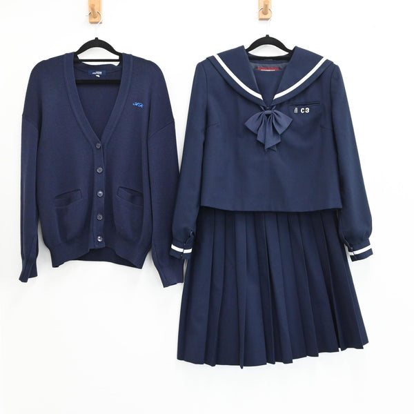 【中古制服】秋田県 秋田工業高校 女子制服 3点（セーラー服 冬・スカート・カーディガン） sf000054【リサイクル学生服】 | 中古制服 通販パレイド