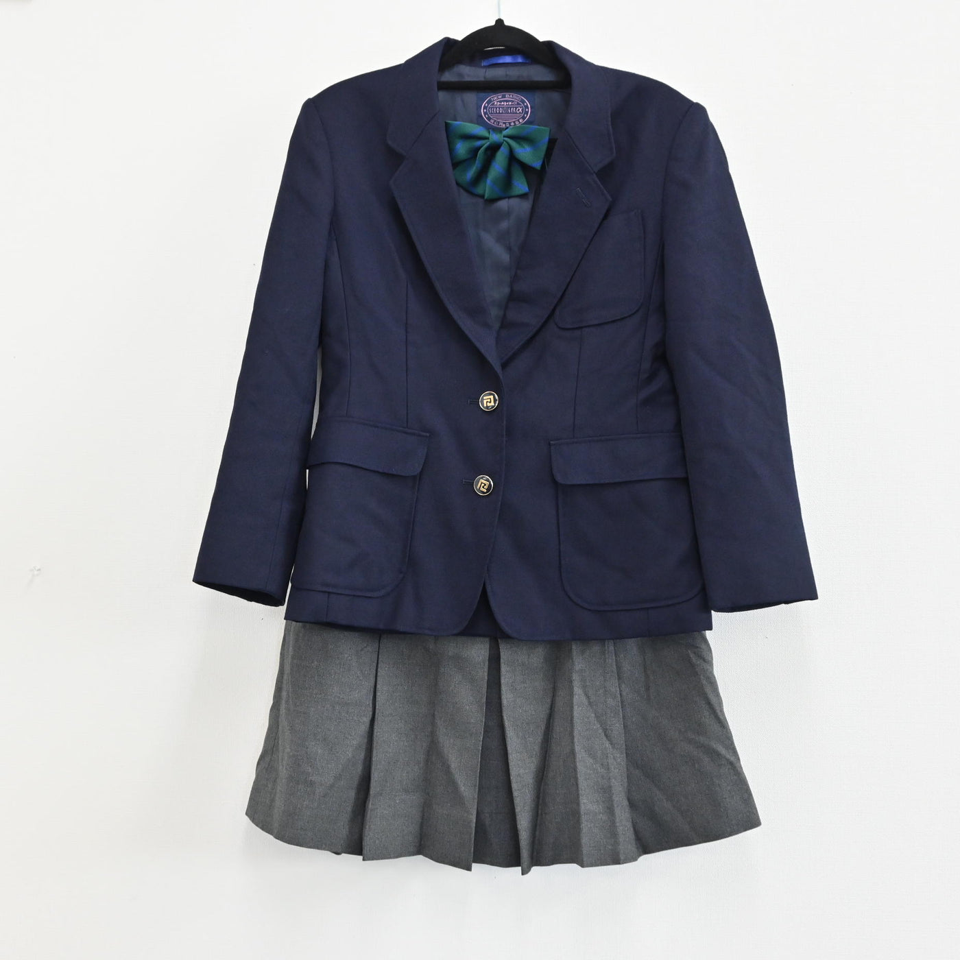 【中古】茨城県 清真学園高校 女子制服 3点（ブレザー・スカート・リボン） sf000069