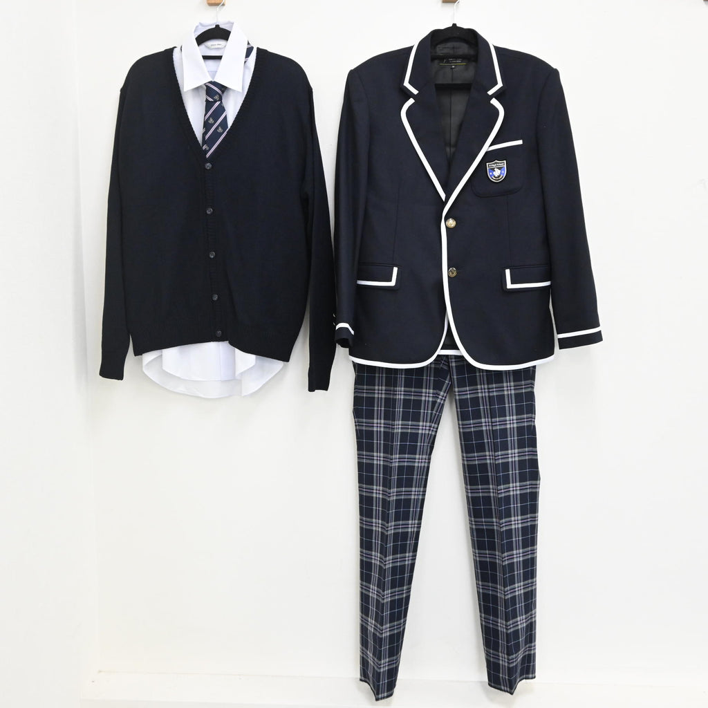 【中古制服】沖縄県 N高等学校 男子制服 6点（ブレザー・ズボン 夏