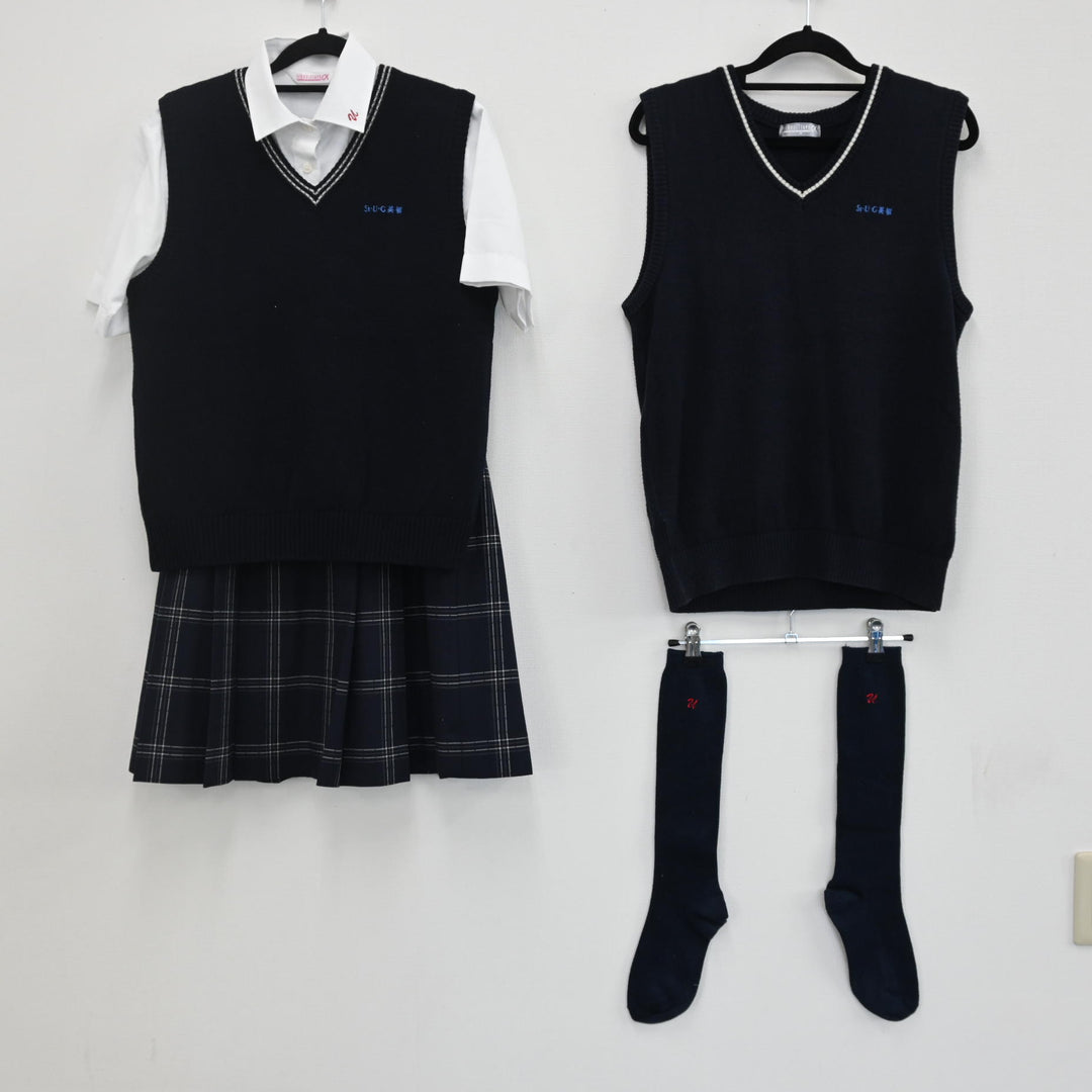 【中古制服】宮城県 聖ウルスラ学院英智高等学校 女子制服 5点（ズボン 夏・ニットベスト・シャツ 半袖・靴下 ） sf000131【リサイクル学生服】  | 中古制服通販パレイド