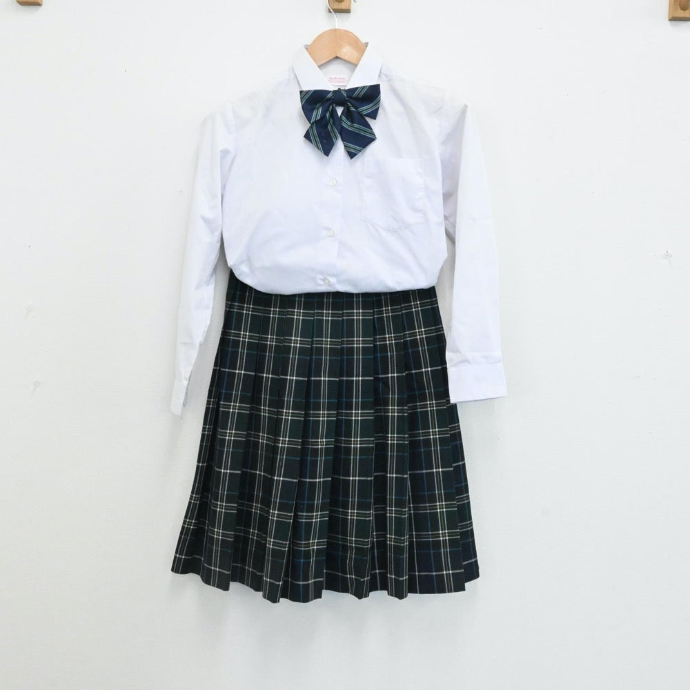 【中古】埼玉県 狭山市立狭山台中学校 女子制服 5点（ブレザー・スカート・ニットベスト・シャツ・リボン ） sf000151