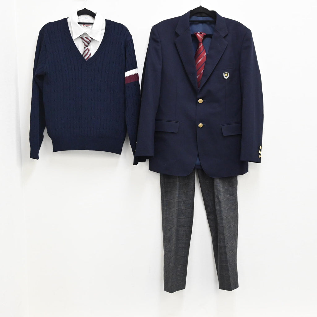 U585/S1094(中古)神奈川県 菅高校 男子制服8点 /M/W76/ブレザー