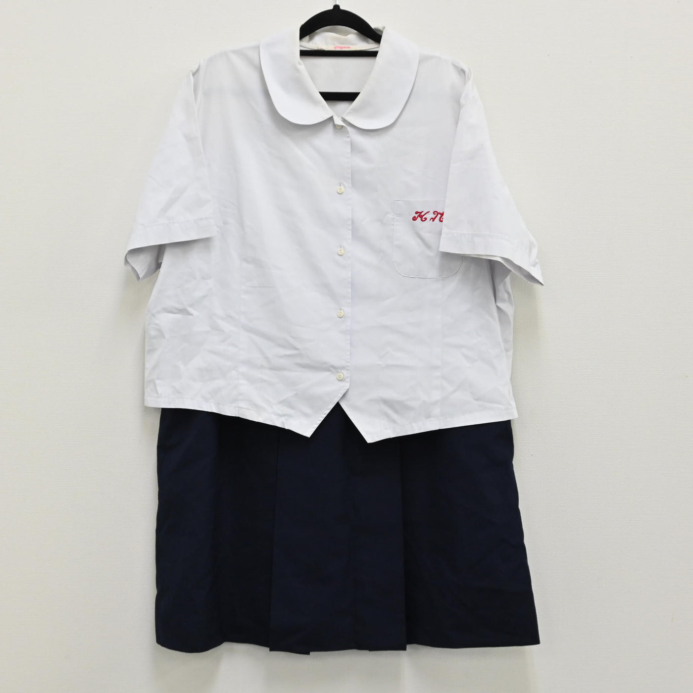 【中古】兵庫県 加古川西高校 女子制服 2点（スカート・ブラウス 半袖） sf000198