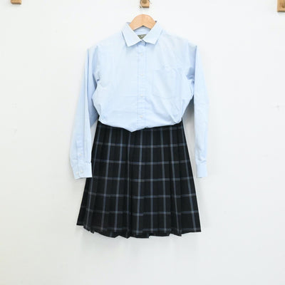 【中古】熊本県 文徳高校 女子制服 4点（ブレザー・シャツ 長袖・スカート・ネクタイ ） sf000244