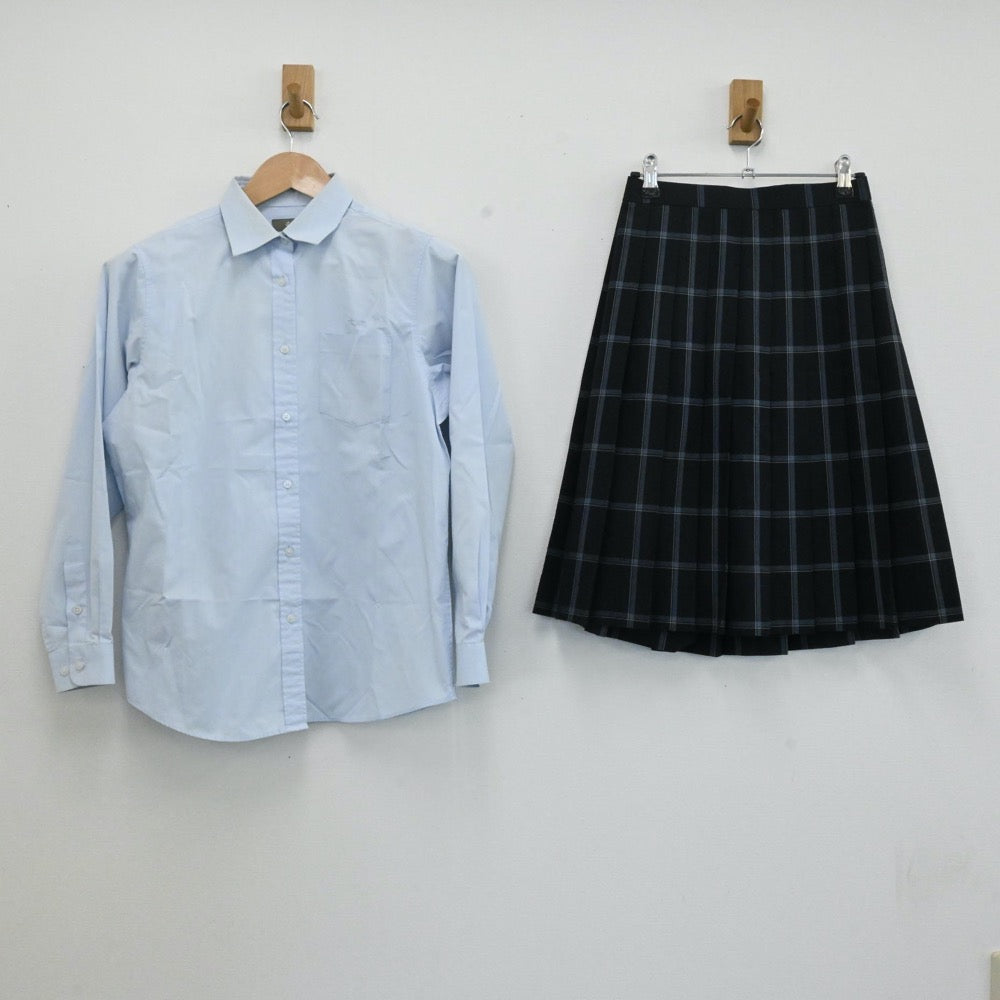 【中古】熊本県 文徳高校 女子制服 4点（ブレザー・シャツ 長袖・スカート・ネクタイ ） sf000244