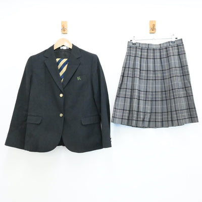 【中古】東京都 関東第一高校 女子制服 3点（ブレザー・スカート・ネクタイ） sf000246