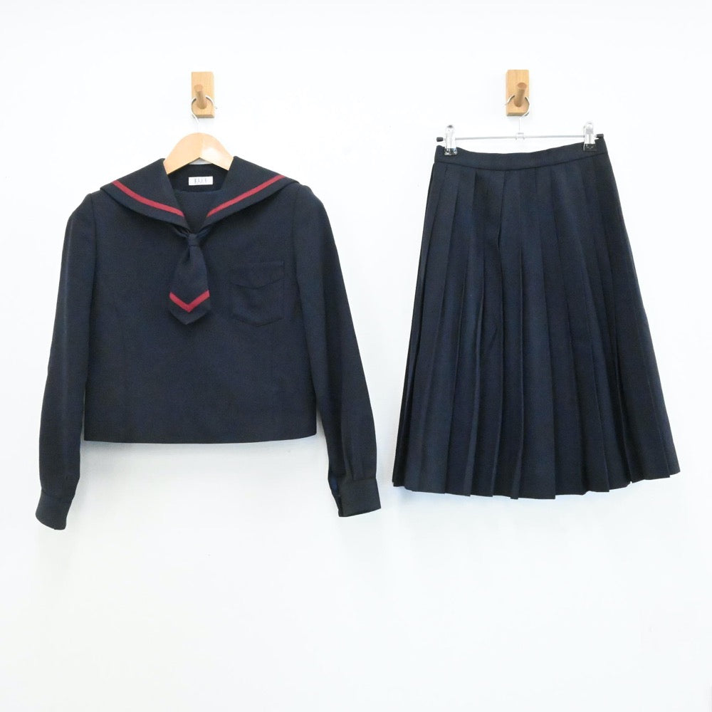 中古制服】北海道 向陽台中学校 女子制服 3点（セーラー 合服