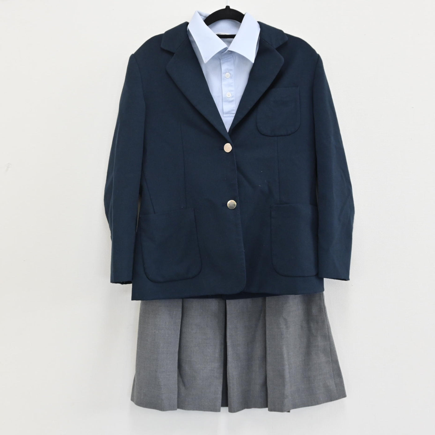 【中古】宮城県 名取第二中学校 女子制服 4点（ブレザー・ブラウス 半袖・スカート） sf000302