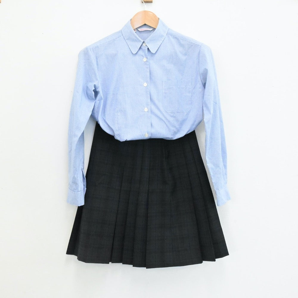 【中古】京都府 福知山淑徳高校 女子制服 5点（ブレザー・セーター・シャツ 長袖・シャツ 長袖・スカート・リボン ） sf000304