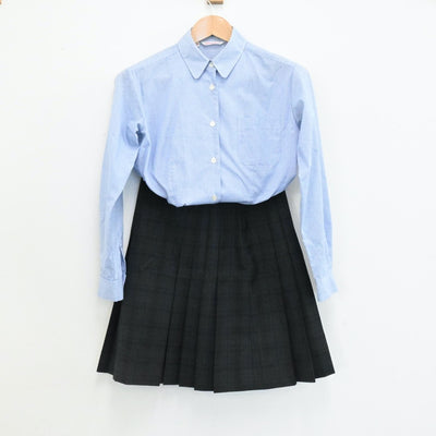 【中古】京都府 福知山淑徳高校 女子制服 5点（ブレザー・セーター・シャツ 長袖・シャツ 長袖・スカート・リボン ） sf000304