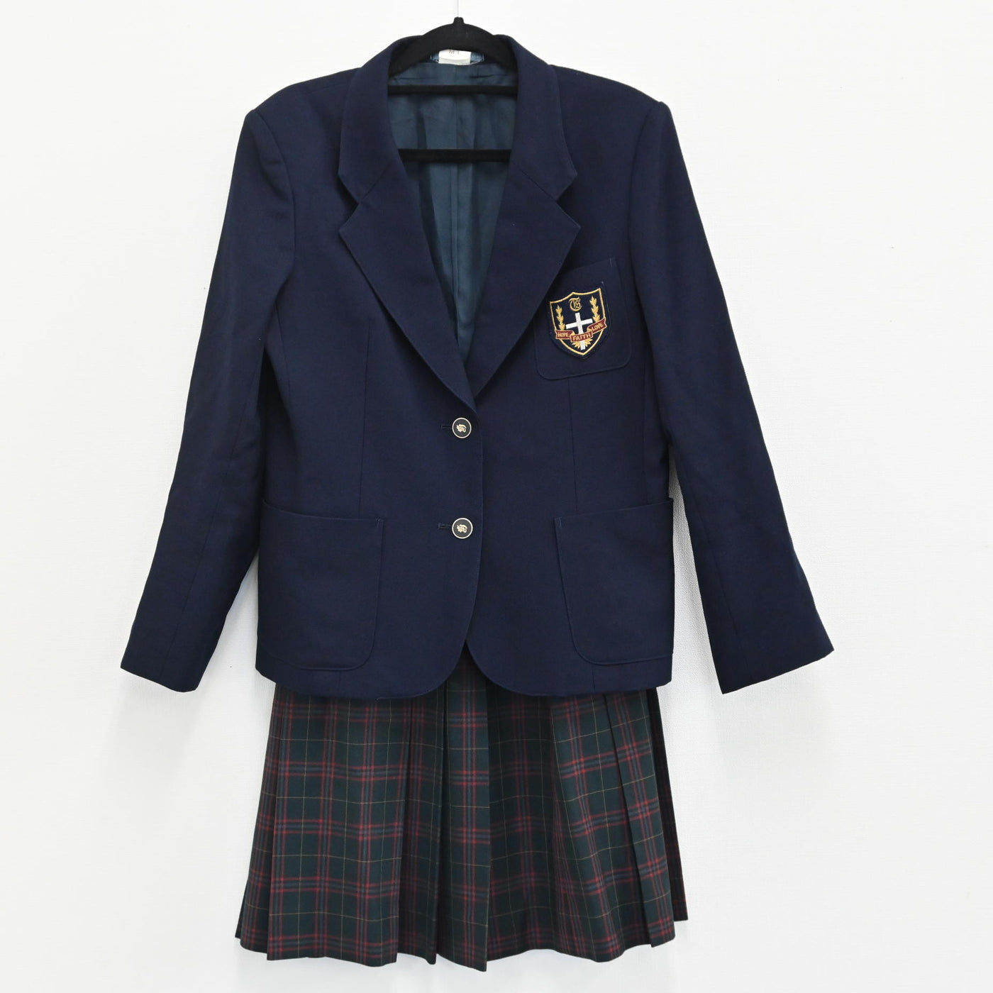【中古】東京都 玉川聖学院中等部 女子制服 2点（ブレザー・スカート） sf000306