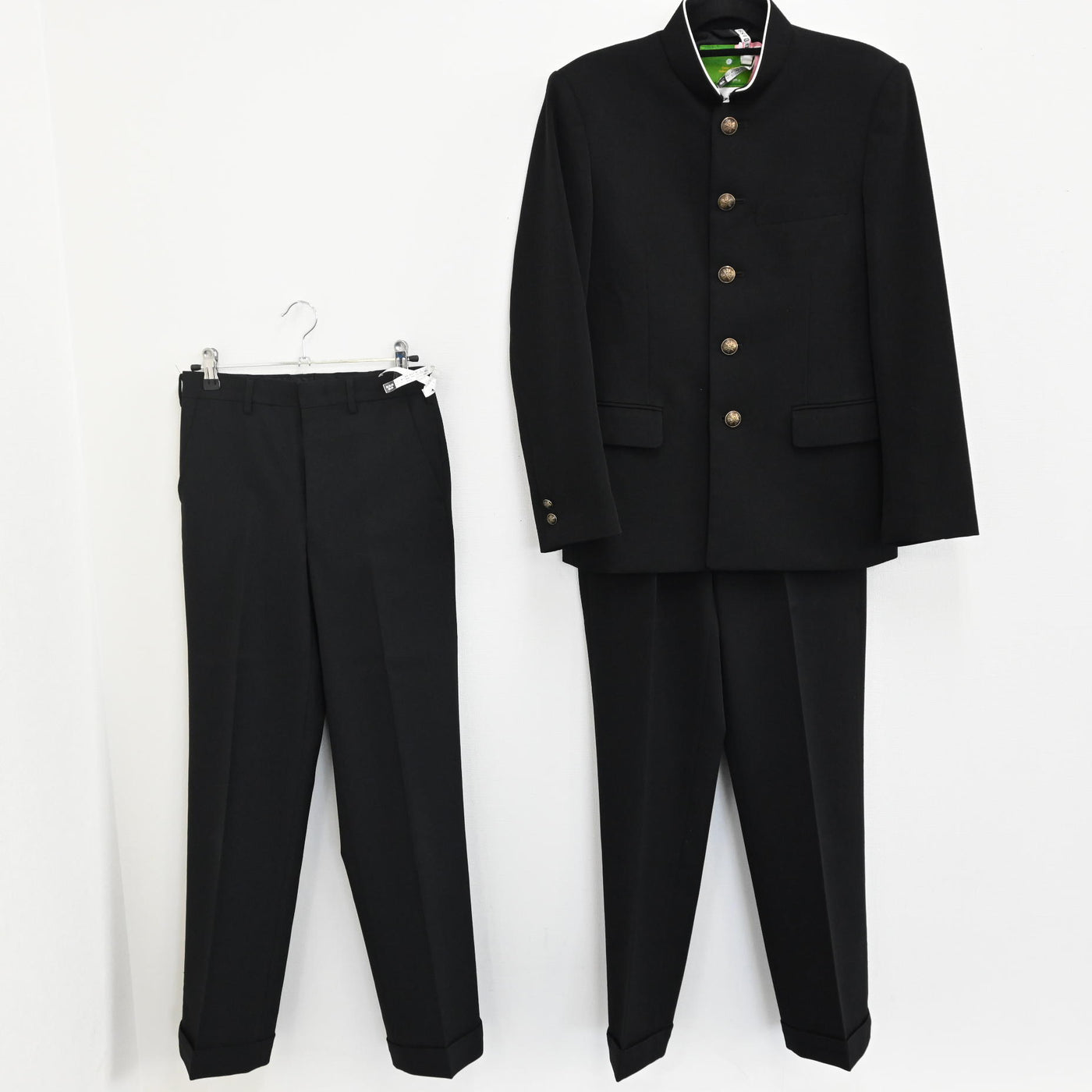 【中古】大阪府 阿武山中学校 男子制服 3点（学ラン・ズボン） sf000307