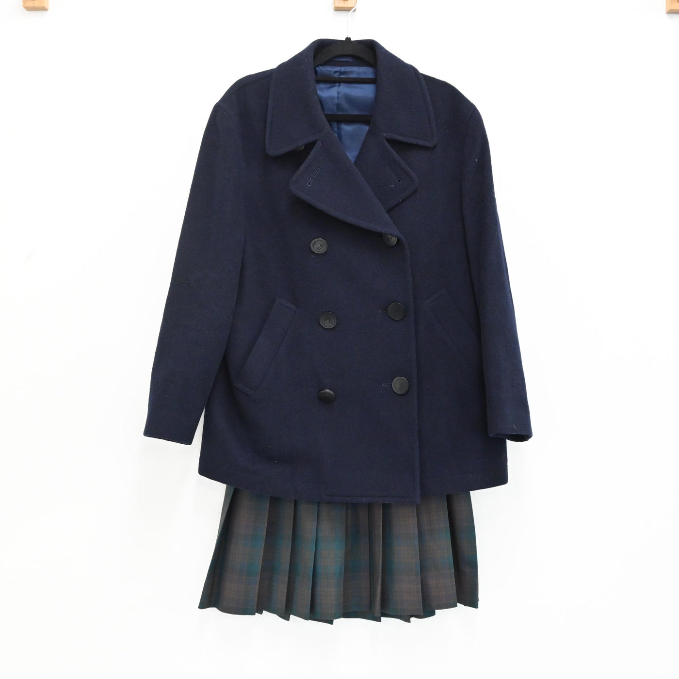 【中古】千葉県 国府台女子高校 女子制服 2点（コート・スカート） sf000312