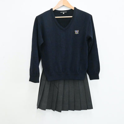 【中古】東京都 東京農業大学第一高校 女子制服 6点（ブレザー・ニット・ブラウス 長袖・スカート・リボン ） sf000315