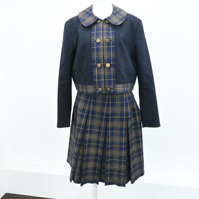 【中古】福岡県 福岡女子高校 女子制服 5点（ブレザー・セーター・ブラウス 長袖・スカート ） sf000393