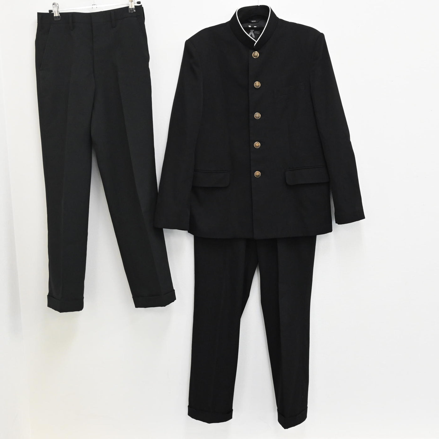 【中古】千葉県 流山市立西初石中学校 男子制服 3点（学ラン・ズボン・ズボン） sf000468