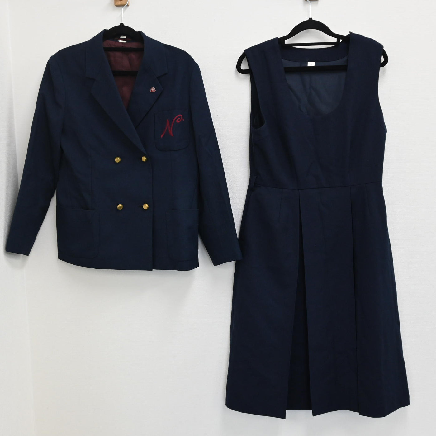 【中古】兵庫県 西宮市立西宮高校 女子制服 2点（ブレザー・ジャンパースカート） sf000477
